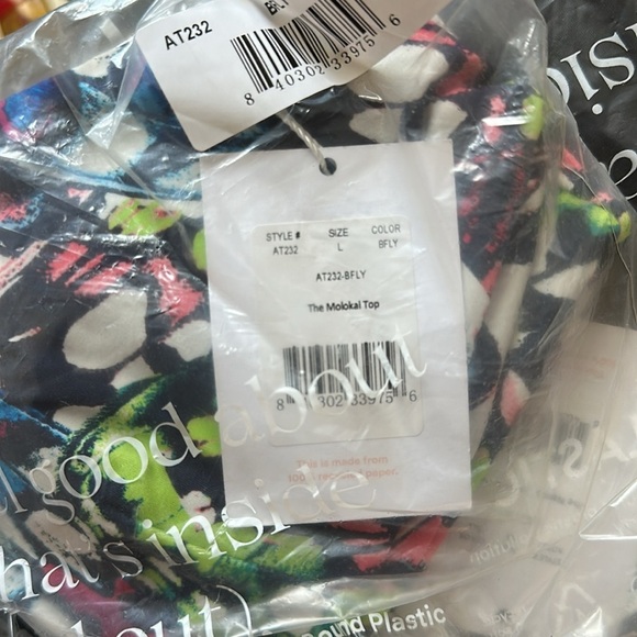 Andie Swim The Molokai Top in Butterfly Colorful Sustainable Bikini Top - Picture 7 of 7